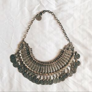 Child of Wild Gypsy coin statement necklace